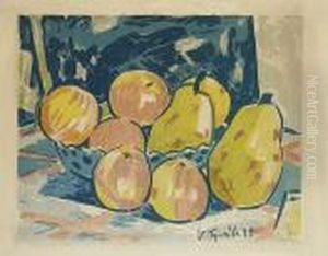 A Still Life With Apples And Pears by Vaclav Spala