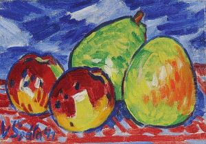 A Still Life With Apples And Pears by Vaclav Spala
