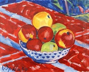Still Life With A Bowl Of Fruit by Vaclav Spala