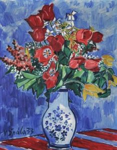A Bouquet In A Jug by Vaclav Spala