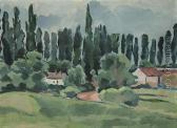 A Landscape With Poplars - view 1