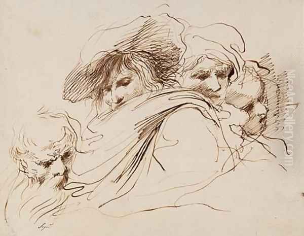 Quatre tetes d'homme - view 1