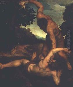 Samson Smiting a Philistine with the Jawbone of an Ass by Giorgio Schiavone