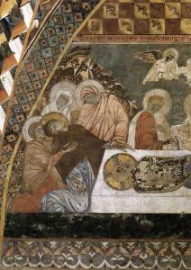 Scenes from the Passion of Christ- Lamentation over the Dead Christ 1260-80 by Master of St Francis