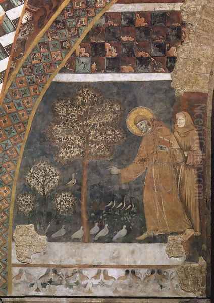 Scenes from the Life of St Francis- Francis Preaching to the Birds 1260-80 - view 1