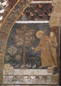 Scenes from the Life of St Francis- Francis Preaching to the Birds 1260-80