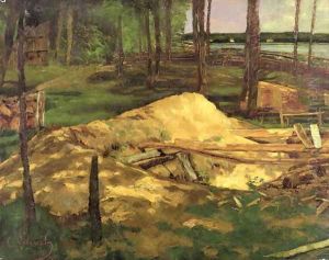 Sawdust Pit, 1876 by Carl Schuch