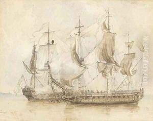 H.M.S. Experiment capturing the French privateer Telemarque, off Alicante, 19th June 1757