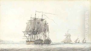 The action between H.M.S. Flora (36 guns) and the French frigate Nymphe (36 guns) off Ushant on 10th August, 1780