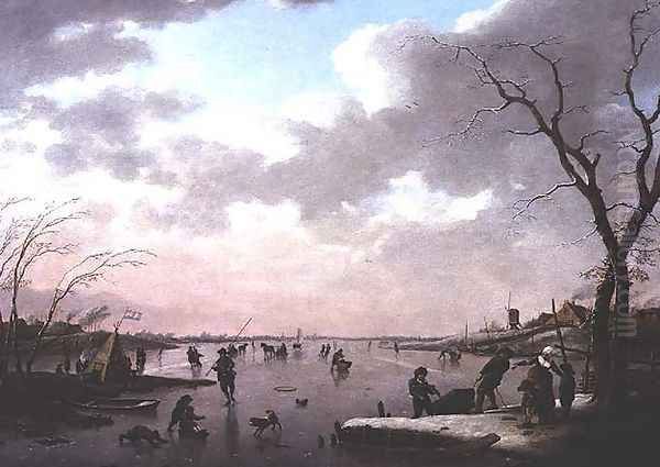 Winter Scene, Figures on the Ice - view 1