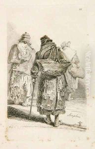 The Simplers, plate 26 from The Cries of London Exhibiting Several of the Itinerant Traders... by William Skelton