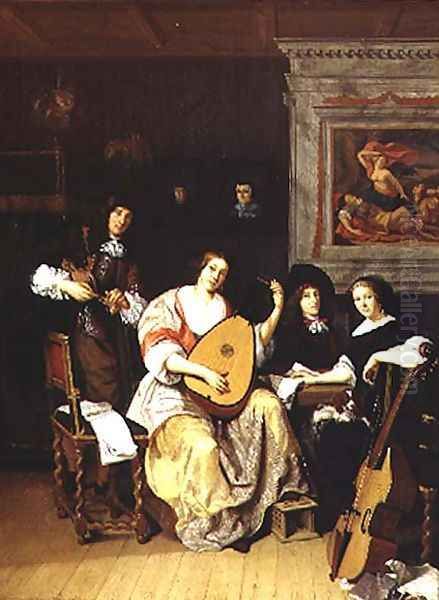 Interior with a group of musicians - view 1
