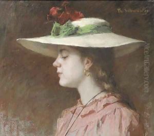 Portrait of Lizzy Ansingh as a young girl by Therese Schwartze
