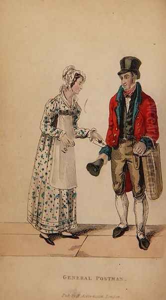 The General Postman, from Ackermanns World in Miniature, pub. 1827 - view 1