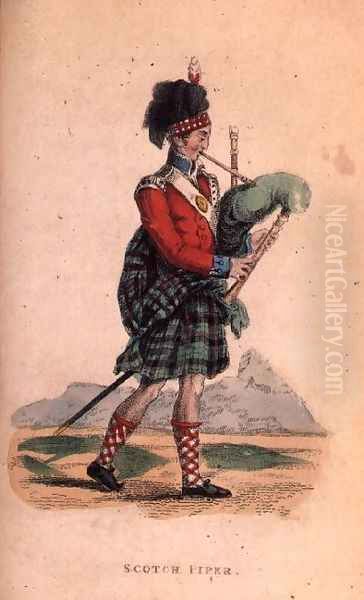 The Scotch Piper from Ackermanns World in Miniature - view 1