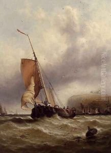 Fishing Boat in Rough Sea by George Stainton