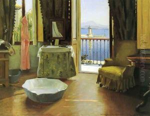 A View of Lake Garda at Desenzano, Italy by Harald Slott-Moller