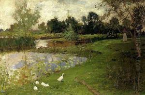 By The Pond by John G. Sowerby
