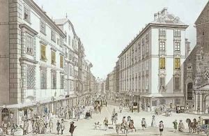 View of Kohlmarkt, 1786 by Christian Georg II Schutz or Schuz