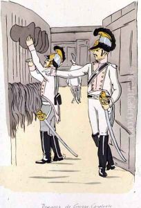 Dragoons from the Great Cavalry sketch of Cuirassiers of the 1st Regiment, raised in 1808, by Christoph Suhr 1771-1842