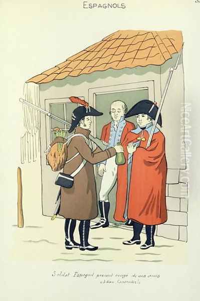 Adieu mes Camarades: Studies of the marquis de la Romanas Corps of Spanish Army at Hamburg, by Christoph Suhr 1771-1842 1807 - view 1