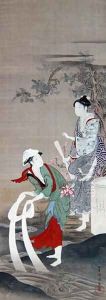 Two Beauties at Kinuta by Kubo Shunman