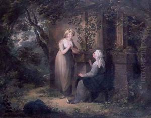 At the Cottage Door by Maria Spilsbury