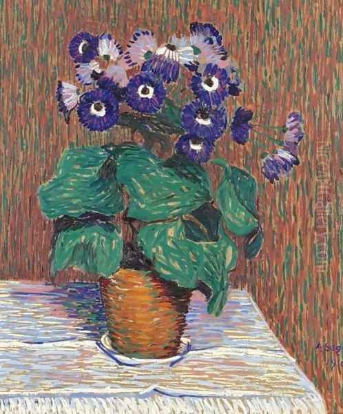 Still Life with Flower Pot by Arthur Segal