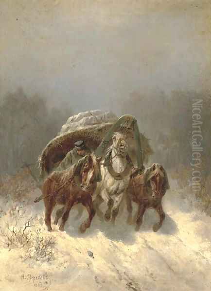 A Troika in a winter Landscape - view 1