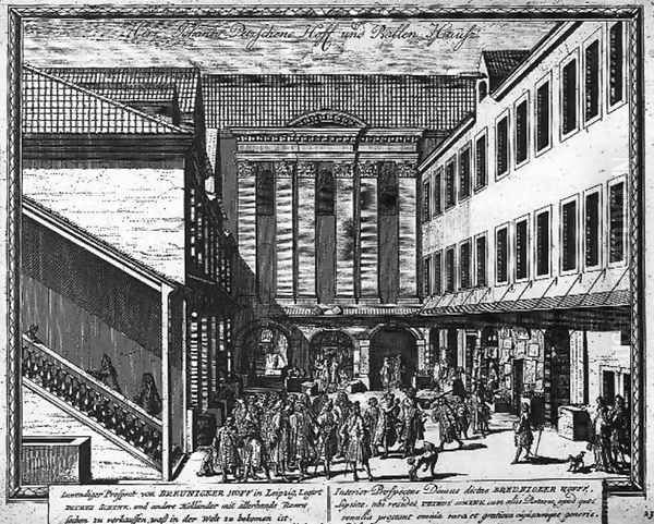 Herr Johann Petzschens Hoff und Ballen Hausz in Leipzig - view 1