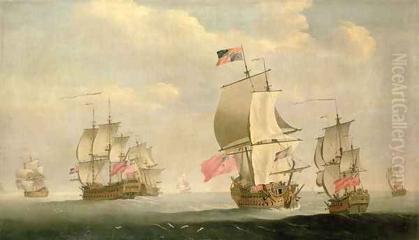 The English Fleet Under Sail - view 1