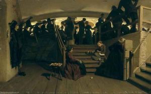 In the Gallery of the Hamburg State Theatre, c.1880 by Hans Speckter