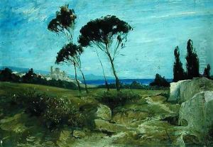 Landscape at Nettuno, 1887 by Hans Speckter
