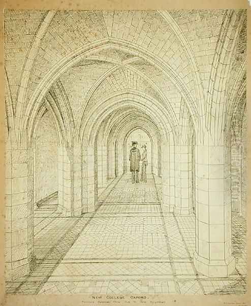 New College Oxford Proposed passage from Old to New Buildings, 1875-77 - view 1