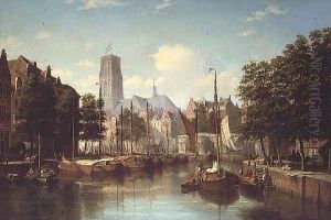 A Dutch Canal Scene, 1867 by Andrew Shearbon