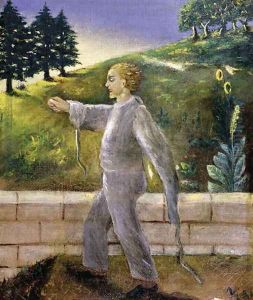 Mental patient going for an early morning walk by Dr. Max Simon