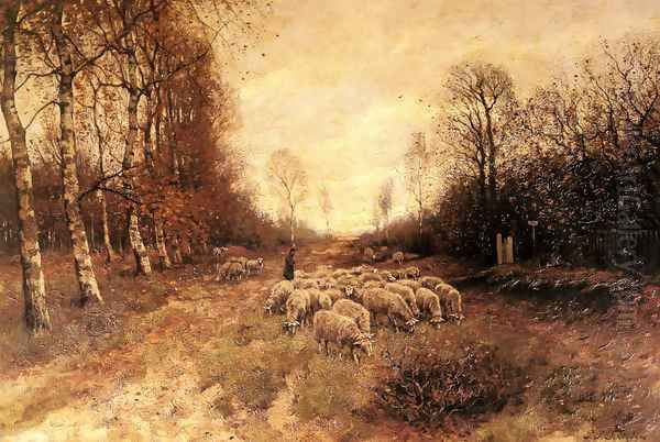 Grazing Sheep near Laren - view 1