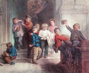 Playing Outside the School Room by Jacob Spoel
