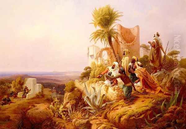 Arabs In A Hilltop Fort - view 1