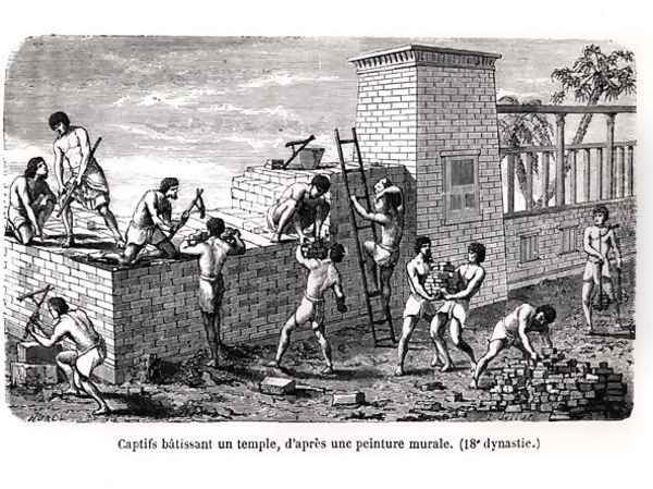 Slaves Building a Temple, after an 18th Dynasty Mural - view 1