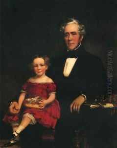 Portrait of a Young Girl and Older Man by William Harrison Scarborough