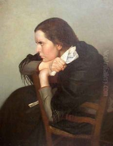 Portrait of the Artist Seraphima Blonskaya-The Letter, 1890 by Dmitri Minaevich Sinodi-Popov