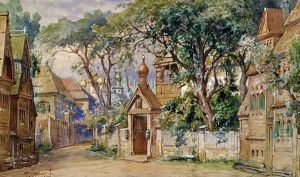 Stage Design for Oprichnik by Tchaikovsky, 1874 by Matvey Andreyevich Shishkov