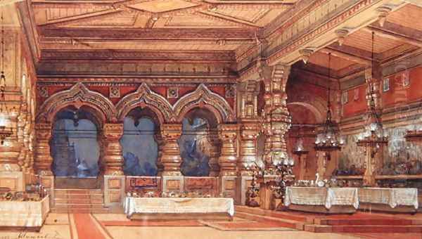 Stage Design for The Water Nymph by Dargomyzhsky, 1888 - view 1