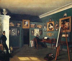 The Painters Studio, 1830 by Kapiton Selentsov