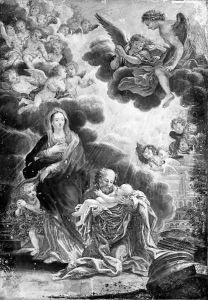 The Holy Family surrounded by angels