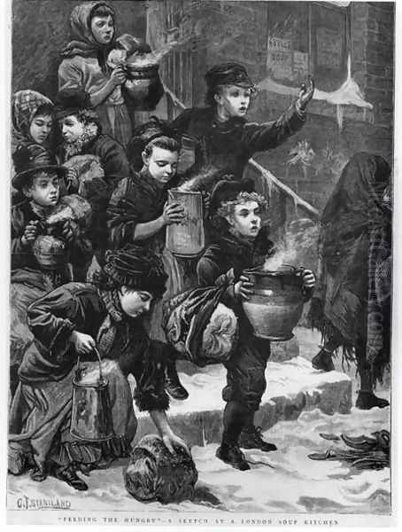 Feeding the Hungry, A London Soup Kitchen, 1880 - view 1