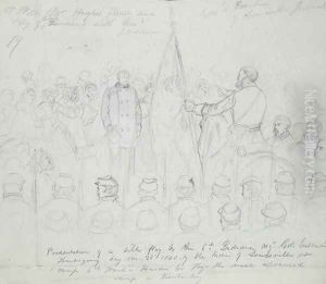 Presenting the Flag, 1863 by Francis Schell