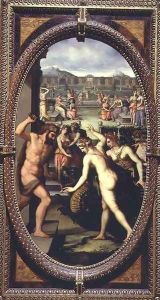 Hercules killing the dragon of the Hesperides, 1572 by Lorenzo dello Sciorina