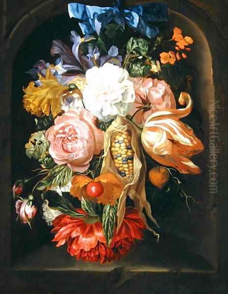 A Still Life of Fruit and Flowers - view 1
